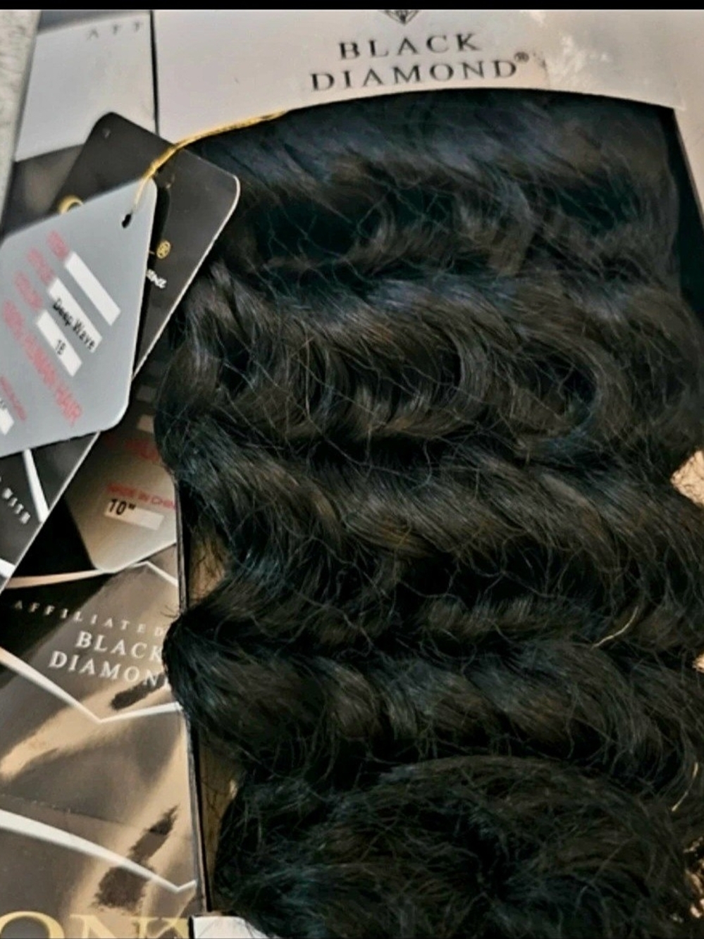 Black Diamond Wavy Hair Extension - Deep Black